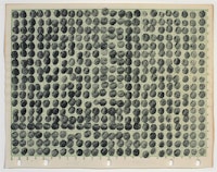 Joel Shapiro, “Untitled,” 1969. Ink on numbered graph paper, 7-13⁄16 x 9-15⁄16”. Private Collection.