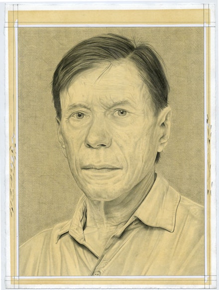 Portrait of the artist. Pencil on paper by Phong Bui.