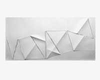 Dorothea Rockburne, “Conservation Class #9.” 1973. Graphite on paper mounted on gessoed masonite. 34 1/2 × 70 ̋ Collection the artist. © 2013 Dorothea Rockburne / Artists Rights Society (ARS), New York.