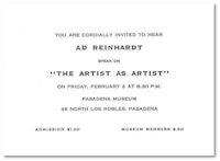           1962. Courtesy the Ad Reinhardt Foundation.