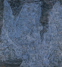 Paul Klee, “Walpurgis Night,” 1935. Gouache on cloth laid on wood, 508 × 470 mm. Tate, London.