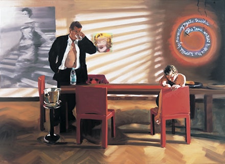 Eric Fischl, “Krefeld Project; Dining Room, Scene #2,” 2003. Oil on linen, 89 × 124˝. Courtesy the artist.