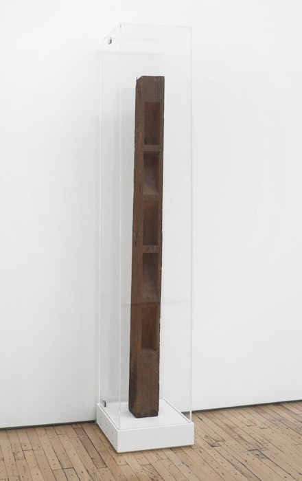 Carl Andre, Last Ladder, New York, 1959. Installation view, <em>Carl Andre: Sculpture as Place, 1958  2010</em>, Dia:Beacon, Riggio Galleries, Beacon, New York. May 5, 2014  March 2, 2015. Art © Carl Andre/ Licensed by VAGA, New York, NY. Photo: Bill Jacobson Studio, New York. Courtesy Dia Art Foundation, New York.