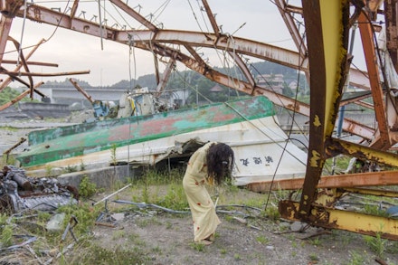 Eiko in Fukushima, Tomioka. Photo: William Johnston.