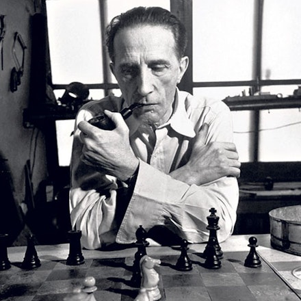 Marcel Duchamp, 1952. Image source unknown.
