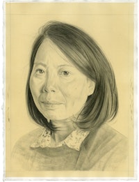 Portrait of the artist. Pencil on paper by Phong Bui. Inspired by a photograph by Zack Garlitos.
