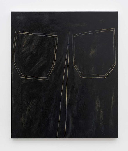 <body>
Robert Bordo, <em>skinny jeans #2</em>, 2016. Oil on canvas on panel. 50 x 42 inches. Courtesy Bortolami Gallery. 
</body>