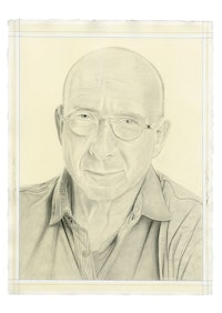 Portrait of Robert Bordo. Pencil on paper by Phong Bui. 