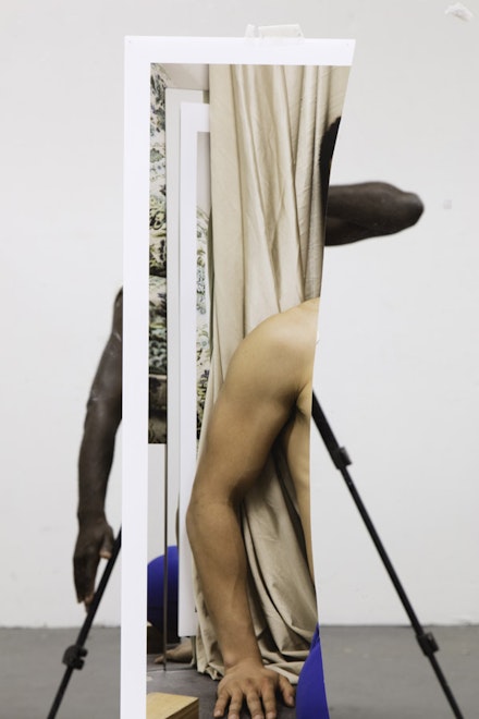 Paul Sepuya,<em> Mirror Study</em>, 2016. Archival pigment print. 51 x 34 inches. Edition of 5. (c) Paul Mpagi Sepuya. Courtesy the artist and Yancey Richardson Gallery.