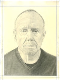 Portrait of Guy Goodwin. Pencil on paper by Phong Bui.