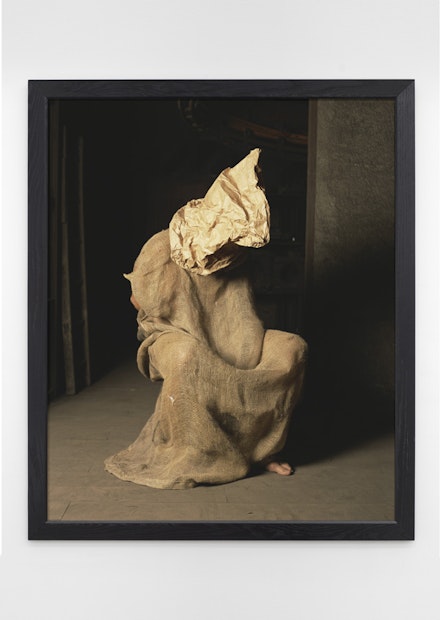 Andres Serrano, <em>Untitled XXVI-1 (Torture)</em>, 2015. Pigment print, back-mounted on dibond, wooden frame, 60 x 50 inches. Courtesy of the artist.