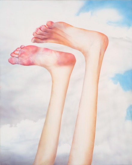 Robert Feintuch, <em>Feet Up</em>, 2013. Polymer emulsion on honeycomb panel, 23 3/4 x 19 inches. Museum purchase with the Leander W. Smith Fund. Courtesy Sonnabend Gallery, New York; Howard Yezerski Gallery, Boston; Zevitas/Marcus Gallery, Los Angeles; and the artist.
