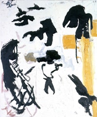 Don Van Vliet, “Cross Poked Shadow of a Crow No. 1” (1990). Oil on canvas. 58” x 48”