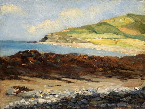   Roderic O’Conor, <em>Between the Cliffs, Aberystwyth</em>, c.1883-4. Oil on panel, 24.1 x 32.4 cm. Photo © National Gallery of Ireland.