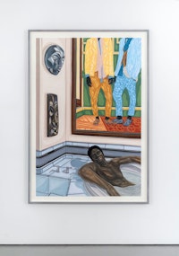 Toyin Ojih Odutola, <em>Heir Apparent</em>, 2018. Pastel, charcoal and pencil on paper, 63 1/4 x 42 inches. Courtesy Jack Shainman Gallery.
