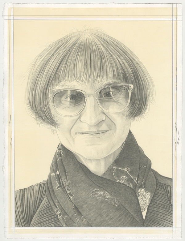 Portrait of Petah Coyne, pencil on paper by Phong Bui.