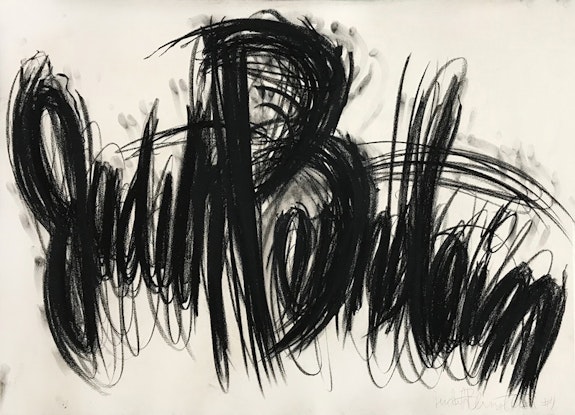  Judith Bernstein,<em> Signature</em>, (1995), Charcoal on Paper, 29.5 x 41.5 inches. Courtesy the artist.