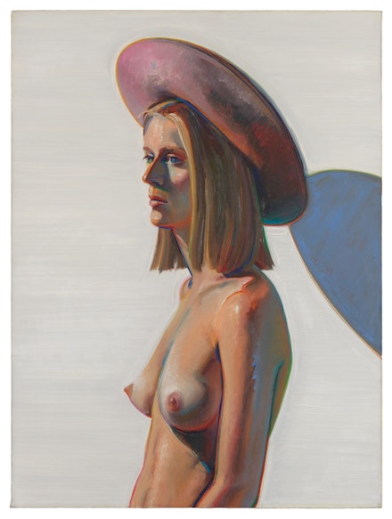 Wayne Thiebaud, <em>Girl with a Pink Hat</em>, 1973. San Francisco Museum of Modern Art, gift of Jeannette Powell. © Wayne Thiebaud / Licensed by VAGA, New York. Photo: Don Ross.