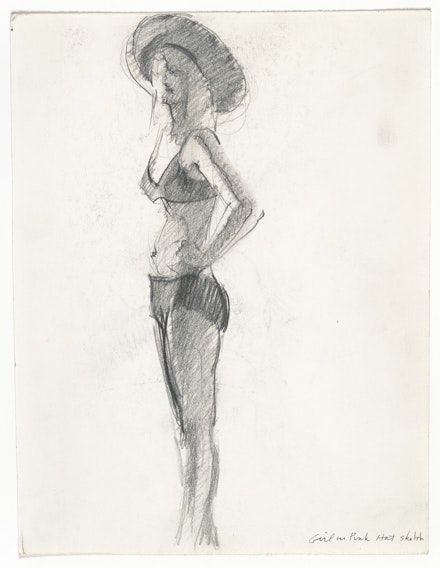 Wayne Thiebaud, <em>Sketch for “Girl with a Pink Hat,”</em> 1973. San Francisco Museum of Modern Art, gift of Betty Jean and Wayne Thiebaud. © Wayne Thiebaud / Licensed by VAGA, New York. Photo: Don Ross.