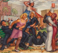 Paul Cadmus, <em>Shore Leave</em>, 1933. Whitney Museum of American Art, New York. Gift of Malcolm S. Forbes. © 2019 Estate of Paul Cadmus / Artists Rights Society (ARS), NY.