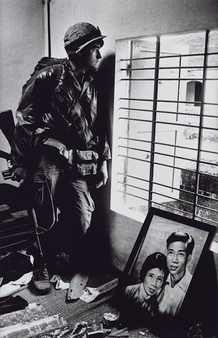 Don McCullin, <em>The Battle for the City of Hue, South Vietnam, US Marine Inside Civilian House, </em>1968. Courtesy the artist and Tate Britain.