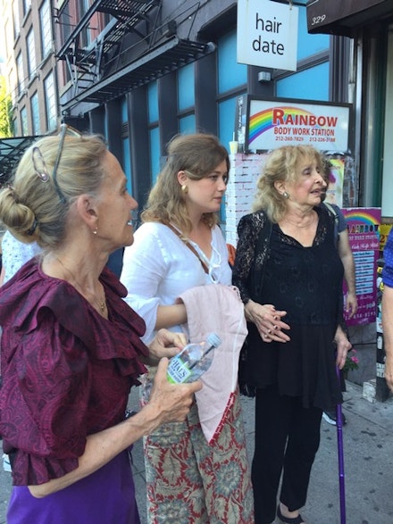 Ann McCoy, Lilah Dougherty, and Carolee Schneemann. Photo: Ellen Sullivan Sylvarnes.