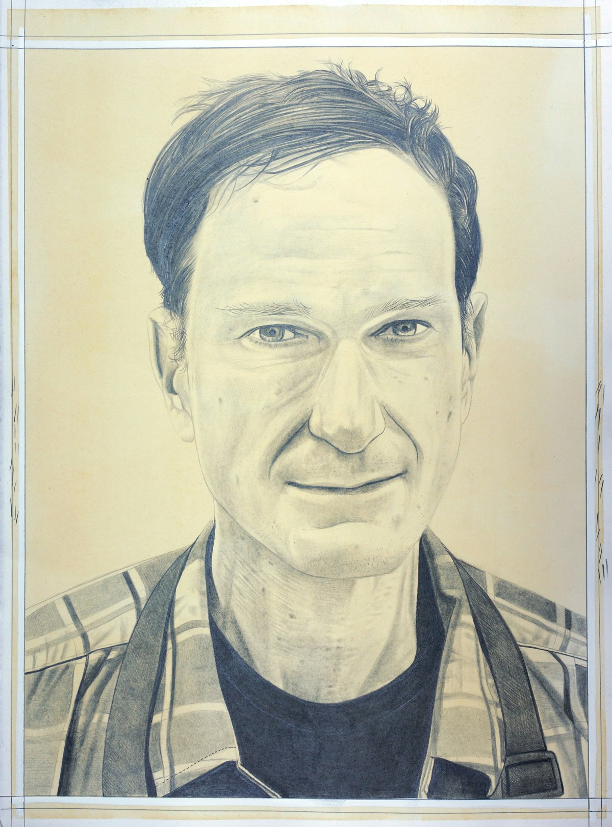 Portrait of Josh Smith, pencil on paper by Phong Bui.