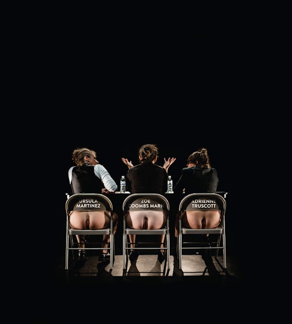 <em>Wild Bore</em>, starring Ursula Martinez, Zoë Coombs Marr, and Adrienne Truscott. Photo: Maria Baranova.