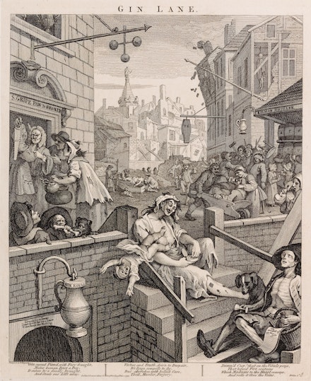 William Hogarth, <em>Gin Lane</em>, 1751. Etching and Engraving. © Andrew Edmunds, London.