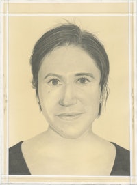 Portrait of Barbara De Vivi, pencil on paper by Phong Bui.