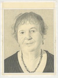 Portrait of Susan Bee, pencil on paper by Phong H. Bui.
