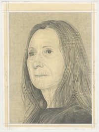 Portrait of Norma Cole, pencil on paper by Phong H. Bui.