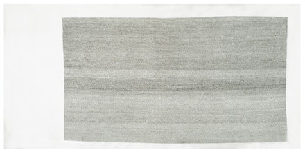 Guillermo Kuitca, <em>Del 1 al 30000</em>, 1980. Ink on Canvas, 39 1/4 x 78 3/4 inches. Private Collection, Buenos Aires. © Guillermo Kuitca. Courtesy the artist and Hauser & Wirth.</ewm>