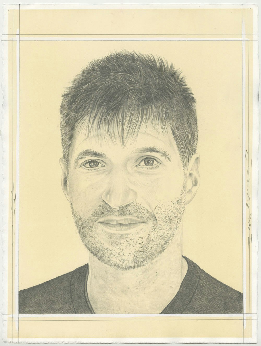 Portrait of James Prosek, pencil on paper by Phong H. Bui.