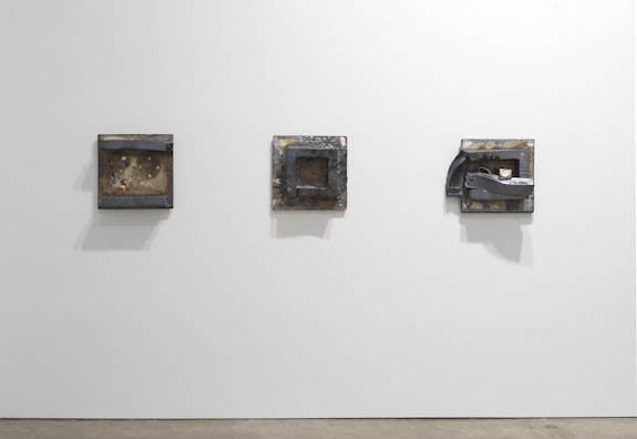 Installation view: Theaster Gates: <em>Black Vessel,</em> 2020. © Theaster Gates, Photo: Robert McKeever, Courtesy Gagosian.