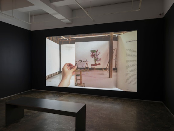 Installation view: <em>Kyoung eun Kang: TRACES: 28 Days in Elizabeth Murray's Studio</em>, A.I.R. Gallery, New York. Courtesy A.I.R. Gallery.