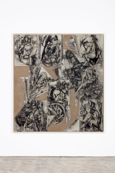 Lee Krasner, <em>Imperfect Indicative</em>, 1976. Collage on canvas, 78 x 72 inches. © 2021 Pollock-Krasner Foundation / Artists Rights Society (ARS), New York. Photo: Diego Flores.