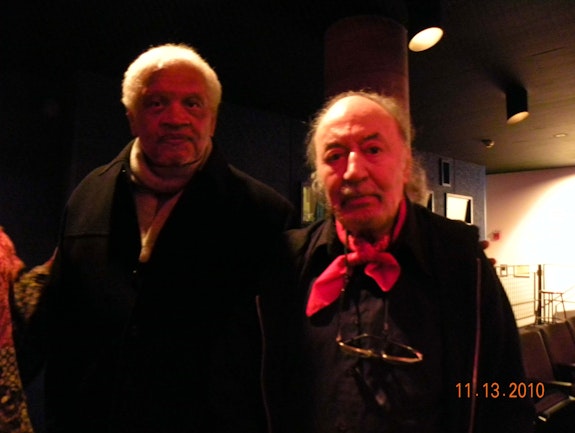 Ishmael Reed and Aldo Tambellini at the Carpenter Center for Visual Arts on November 13, 2010. Photo by Tennessee Reed