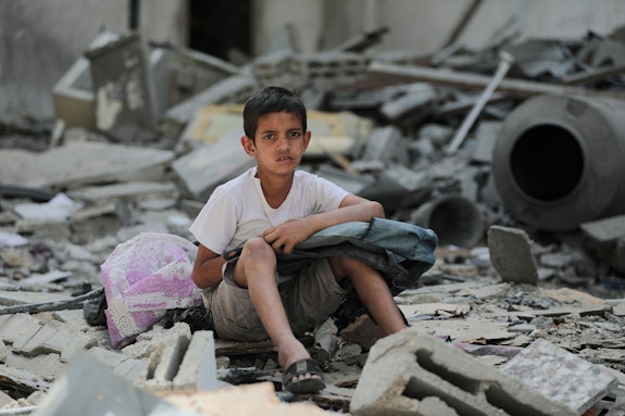 Boy on Gaza Strip. Photo: Hosny Salah.