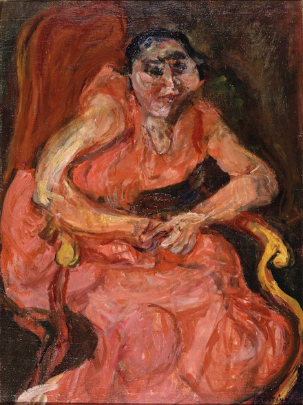 Chaïm Soutine, <em>Woman in Pink</em>, c. 1924. Oil on canvas, 28 3/4 x 21 3/8 inches. Saint Louis Art Museum. Given by Sam J. Levin and Audrey L. Levin, 1992. © 2021 Artist Rights Society (ARS), New York. © Bridgeman Images.
