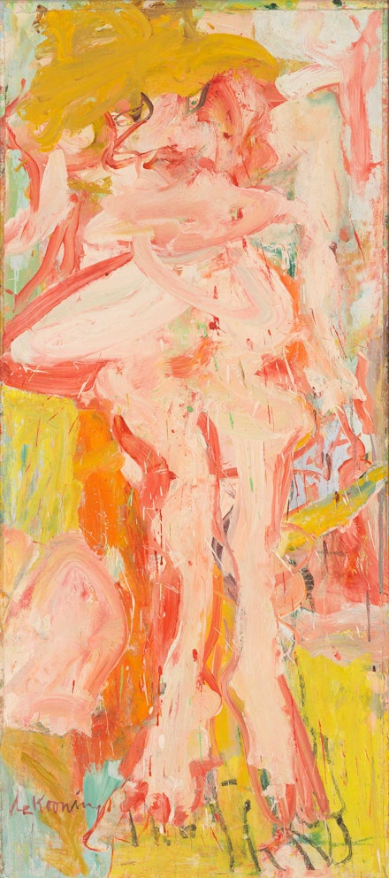 Willem de Kooning, <em>Woman Accabonac</em>, 1966. Oil on paper mounted on canvas, 79 x 351/8 inches. Whitney Museum of American Art, New York. Purchase, with funds from the artist and Mrs. Bernard F. Gimbel. © Whitney Museum of American Art / Licensed by Scala / Art Resource, NY. © 2021 The Willem de Kooning Foundation / Artists Rights Society (ARS), New York.