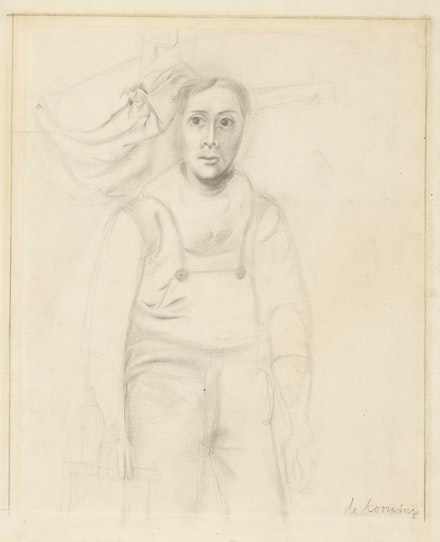 Willem de Kooning, <em>Working Man</em>, c. 1938. Graphite on paper, 13 1/8 x 10 3/4 inches. © 2021 The Willem de Kooning Foundation / Artists Rights Society (ARS), New York. Courtesy Craig F. Starr Gallery.
