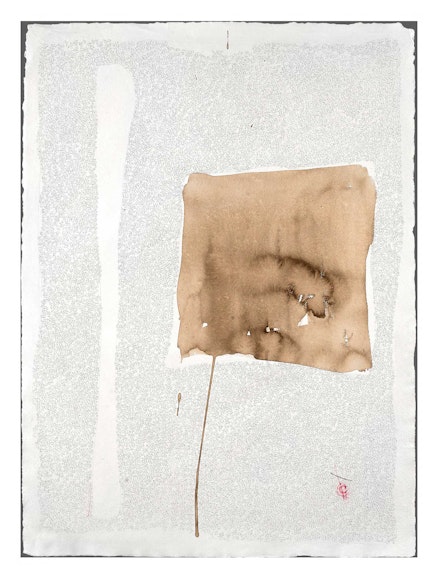 Catalina Chervin, <em>Untitled I (Series of Blots)</em>, 2018. Charcoal, pencil, and walnut ink on Khadi Papers, 30 x 24 inches. Courtesy Hutchinson Modern & Contemporary. 