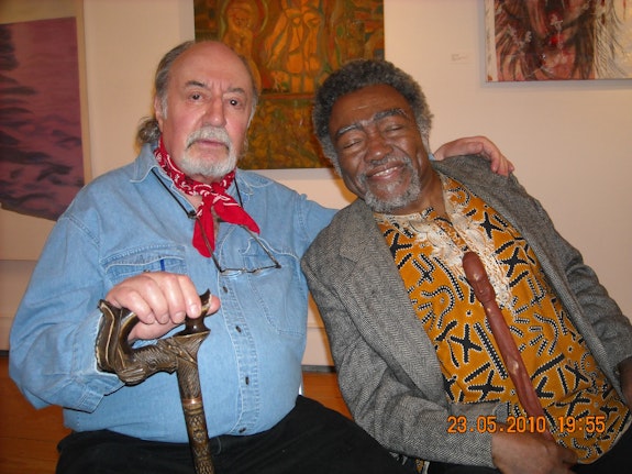 Aldo and Askia. Photo: Elliot at Pierre Menard Gallery.