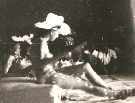 Kusama’s <em>Self-Obliteration</em>, 1967 at the Black Gate Theater in the East Village. Courtesy Anna Salamone.