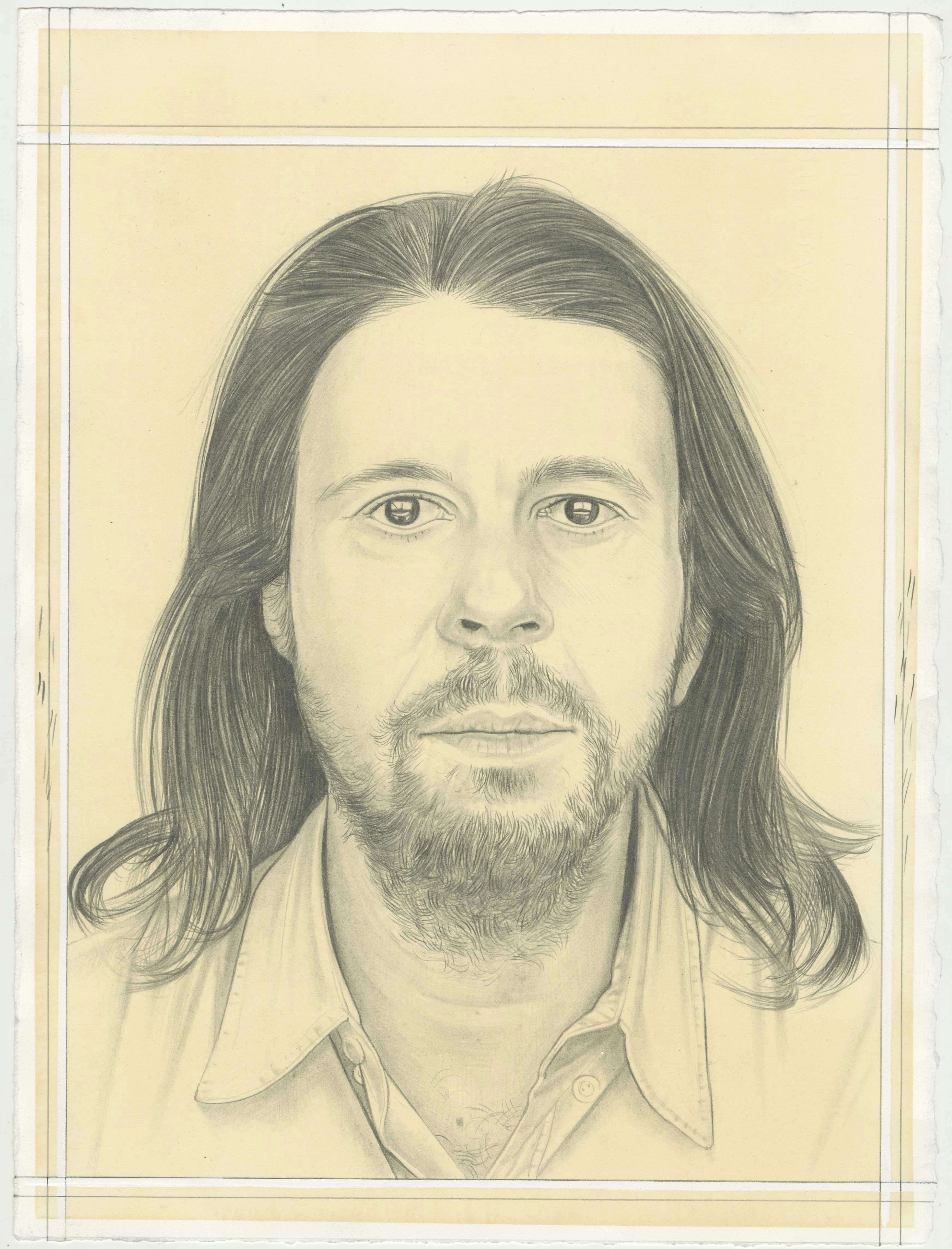 Portrait of Rodrigo Moura, pencil on paper by Phong H. Bui.