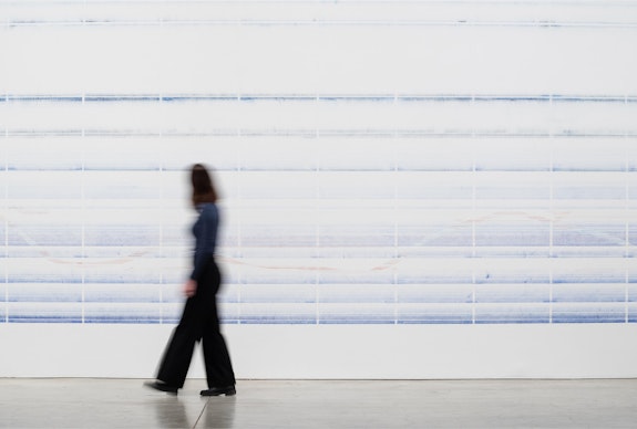 Tanya Goel, <em>Index</em>, 2015/2020. Neel pigment on wall, dimensions variable according to size of wall. Courtesy the artist and Galerie Mirchandani + Steinruecke and the Philadelphia Museum of Art. Photo: Joseph Hu, 2020.