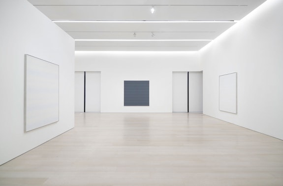 Installation view: <em>Agnes Martin: The Distillation of Color</em>, Pace Gallery, New York, 2021. Courtesy Pace Gallery.