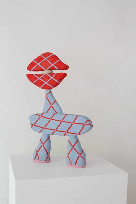 Saul Chernick, untitled, 2020. Homemade sculpting compound, stone, armature, 24 1/2 x 16 x 3 inches. Courtesy Soloway.