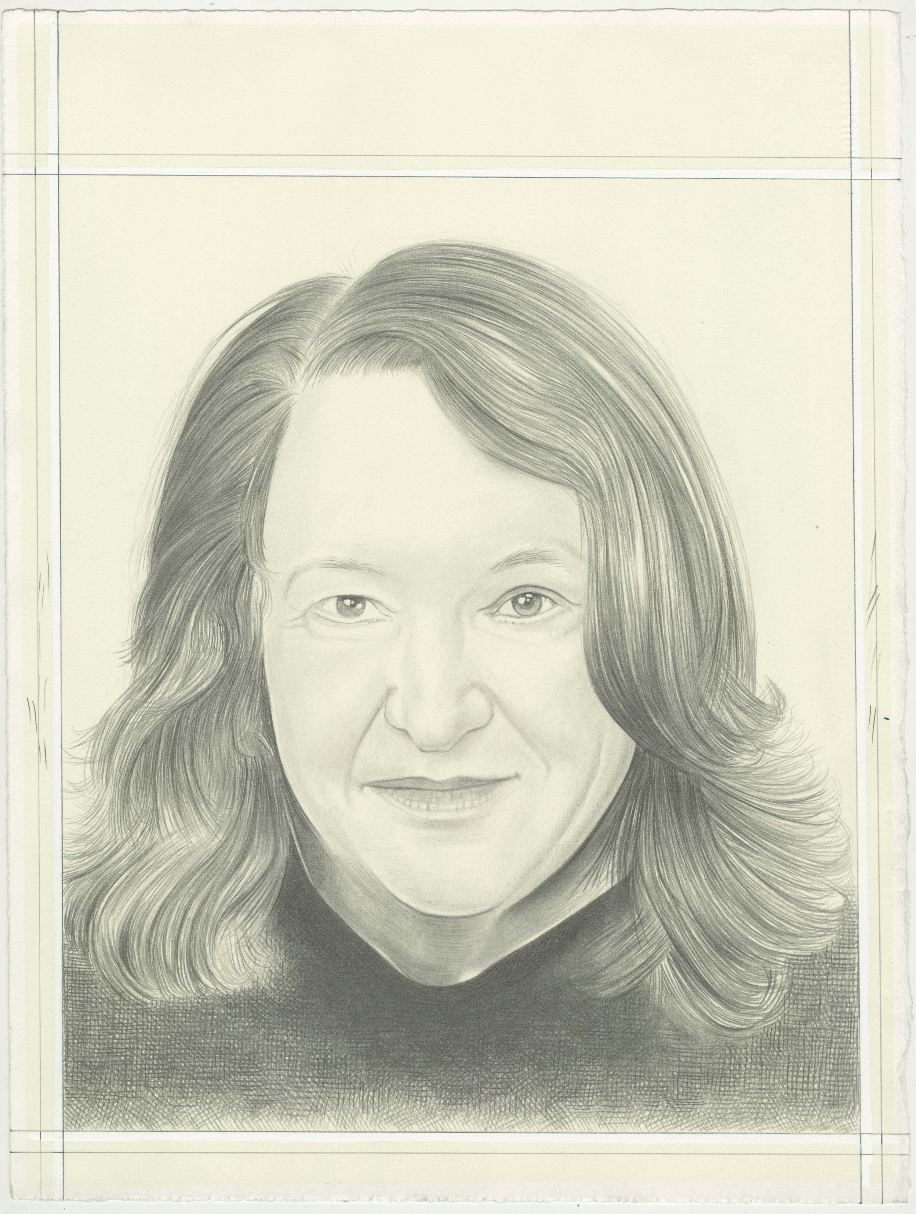 Portrait of Lynn Hershman Leeson, pencil on paper by Phong H. Bui.
